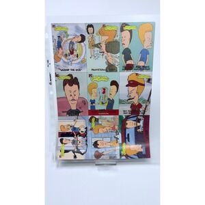1994 Fleer Ultra MTV Beavis and Butt-Head Uncut 9 Card Promo Sheet Vintage